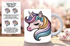 Alluring 15oz Mug Wrap Png Design , Unicorn Product Image 1