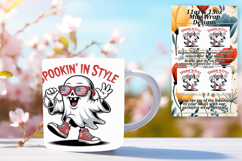Sublimation 15oz Mug Wrap Png Template , Funny Ghost Product Image 1
