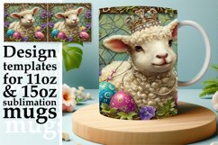 Colorful 3D Easter Bunny Mug Sublimation 11oz Product Image 1