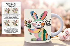 Sleek 11oz Mug Wrap Png Artwork , Easter Bunny Product Image 1