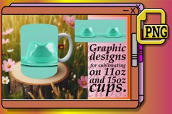 Neon Harmony: Sublimation Art for 15oz Mug 11oz Product Image 1