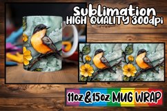 Heartfelt mornings 11oz 15oz sublimation wrap, 3D Bird Product Image 1