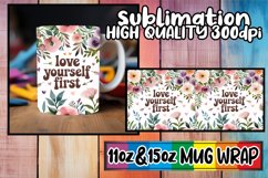 Happy moments 11oz 15oz sublimation wrap, Flower Quote Product Image 1