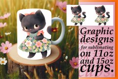 Floral Charm Cat Sublimation Wrap - Vibrant Springtime Product Image 1