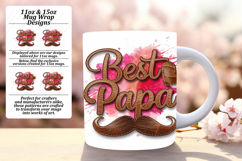 Vibrant 11oz Mug Wrap Png Template , Father&#039;s Day Product Image 1
