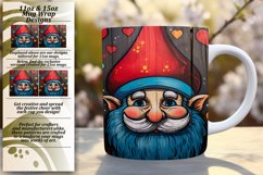 Whimsical Gnome Valentines: Mug Wrap Delight Product Image 1