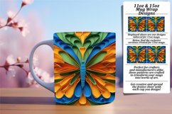 Vibrant Spring Butterfly Splendor: 3D Mug Wrap Product Image 1