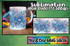 Uplifting dreams 11oz 15oz mug wrap, Watercolor Pattern Product Image 1