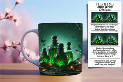 Stylish 11oz Mug Wrap Png Template , Horror Halloween Product Image 1