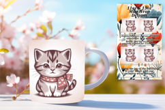 Vibrant 11oz Mug Wrap Png Template , Valenines Animals Product Image 1