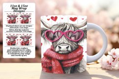 Colorful Cow Love Mug Wrap Product Image 1