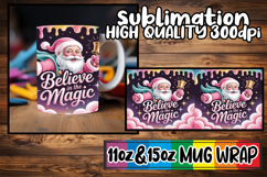 Sweet escapes 11oz 15oz sublimation wrap, Funny Santa Product Image 1
