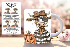 Autumn Halloween Cow Mug Wrap Design 11oz/15oz Product Image 1