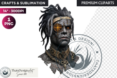 Mystic Mage Portrait Fantasy Sorcerer &amp; Wizard PNG Clipart Product Image 1