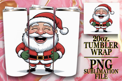 Joyful Spirits 20oz tumbler wrap, Funny Santa Product Image 1