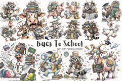 Whimsical Back To School Animals Clipart Product Image 1