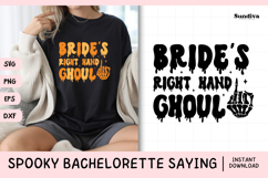 Spooky Bachelorette Party Saying SVG | Right Hand Ghoul Product Image 1