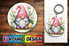 Luminous Round Ornaments Sublimation, Easter Gnomes Product Image 1