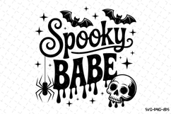 Spooky Babe Svg | Halloween Svg | Svg Cut Files Product Image 1