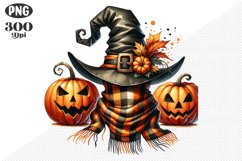 Halloween Pumpkins Sublimation - Clipart PNG Design Product Image 1