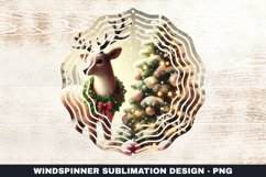 Christmas Deer Wind Spinner Sublimation Design Product Image 1
