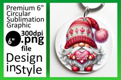 Vibrant Round Design for Keychains , Gnomes Product Image 1