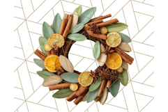 Christmas Wreath Clipart, Holiday Greenery PNG Illustrations Product Image 3