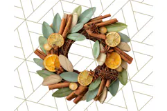 Christmas Wreath Clipart, Holiday Greenery PNG Illustrations Product Image 3