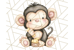 Tiny Zoo Friends Clipart, Cute Cartoon Zoo Animals PNG Product Image 3