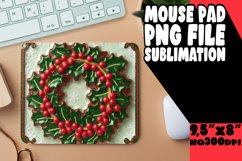 Cozy Mouse Mat Design Sublimation, 3D Xmas Product Image 1