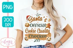 Santa's official cookie checker PNG, Funny Christmas PNG Product Image 4