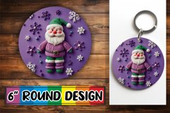 3D Santa Claus Sublimation Wrap for Keychain Christmas Product Image 1
