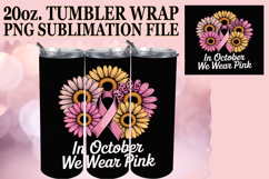 Heartfelt joy 20oz tumbler wrap, Breast Cancer Product Image 1