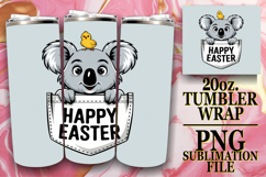 Lively Sublimation 20oz tumbler wrap, Easter Animals Product Image 1