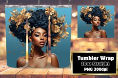 Empowering Black Woman 3D Wrap Tumbler 20oz Product Image 1