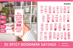 30 Spicy Bookmark Saying SVG Bundle | Book Lovers Product Image 1