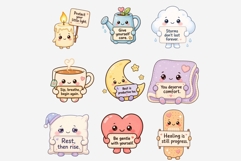 Mental Health Self Care Clipart PNG | Kawaii Affirmation Product Image 7