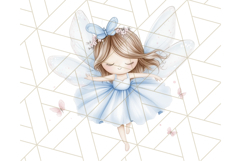 Pastel Blue Fairy Garden Clipart, Enchanted Cottagecore Png Product Image 3