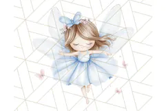 Pastel Blue Fairy Garden Clipart, Enchanted Cottagecore Png Product Image 3
