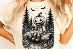 Halloween Scarecrow PNG, Vintage Halloween Ghost Witch PNG Product Image 9