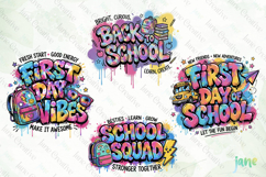 Back To School Graffiti Art Clipart Product Image 1