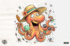 Whimsical Summer Octopus Clipart Product Image 1