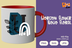 Horizon Flower Boho Floral Monogram Product Image 1