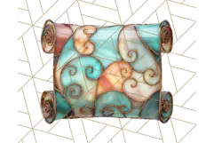 Stained Glass Sea Creatures PNG Clipart, Ocean Fantasy Product Image 3