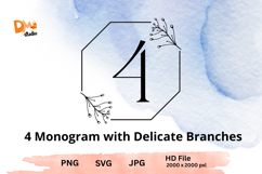 Monogram with Delicate Branches Product Image 1