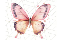 Pastel Pink Fairy Garden Clipart, Enchanted Cottagecore Png Product Image 3
