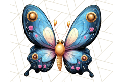 Jewel Toned Butterfly PNG Clipart, Vibrant Butterflies Product Image 3