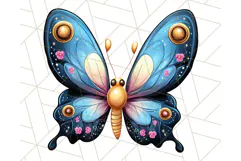 Jewel Toned Butterfly PNG Clipart, Vibrant Butterflies Product Image 3