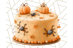Realistic Halloween Cake Clipart PNG, Spooky Desserts Product Image 3
