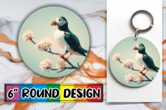 Enchanted Circle Keychain PNG, Birds Product Image 1